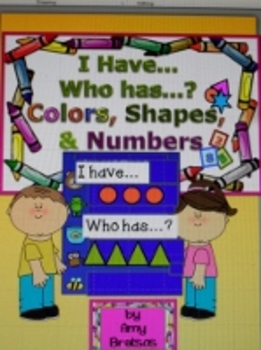 Preview of Kindergarten Color, Shape, and Size I Have Who Has Vocabulary Game