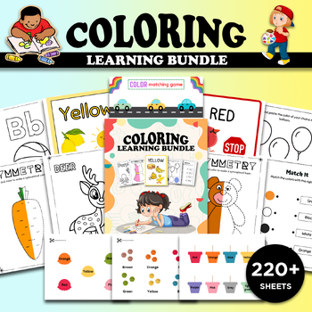 Preview of Kindergarten Color Sorting Activities, Printable Color Matching Games