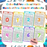 Kindergarten Colorful Number Math Activity - Coloring Worksheets