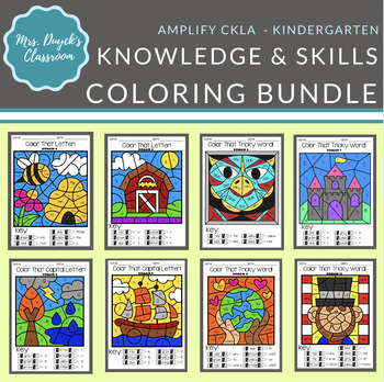 Preview of Kindergarten Coloring BUNDLE!   Knowledge & Skills COLLIDE - Amplify CKLA
