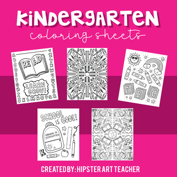 Preview of Kindergarten Coloring Sheets