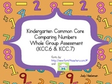 Kindergarten Common Core Comparing Numbers Whole Group Ass