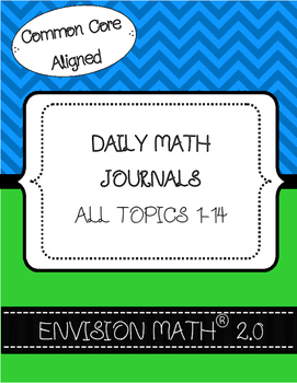 Preview of Kindergarten Common Core Daily Math Journals - BUNDLE - EnVision Math® 2.0