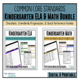 Kindergarten Common Core Documentation Checklists (ELA & Math)
