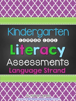 Preview of Kindergarten Common Core ELA Assessments - Language Standards