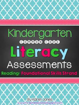 Preview of Kindergarten Common Core ELA Assessments - Reading: Foundational Skills Strand