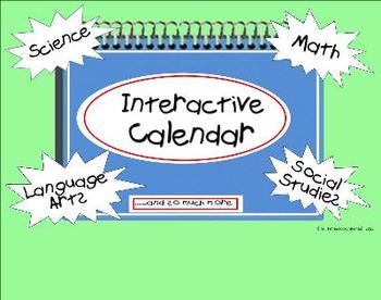 Preview of Kindergarten Common Core Interactive Calendar Smartboard