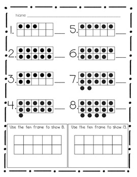 Kindergarten Common Core- K.CC.4- mini-assessments by Mrs VanMeter