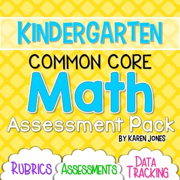 Preview of Kindergarten Common Core MATH Assessment Pack - ALL STANDARDS