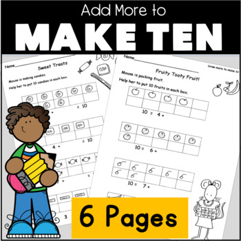 kindergarten common core math add to make 10 draw more to make 10 koa4