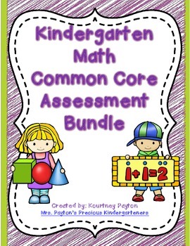 Preview of Kindergarten Common Core Math Assessment Bundle