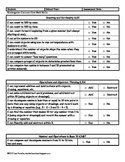 Kindergarten Common Core Math Assessment Record
