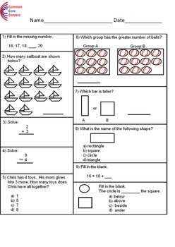 Questions On Common Core Math