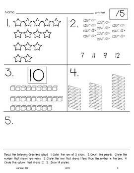 kindergarten common core math assessments kcc4 and kcc5 by mrs