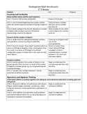 Kindergarten Common Core Math Benchmarks for 1st 9 weeks w