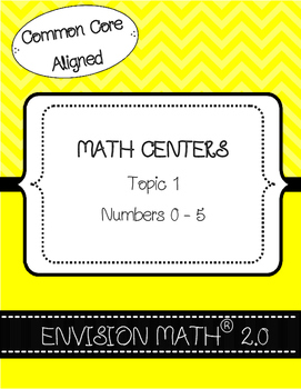 Preview of Kindergarten Common Core Math Centers- BUNDLE - EnVision Math® 2.0