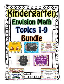 Kindergarten Common Core Math Centers (Envision Math 1-9) | TpT