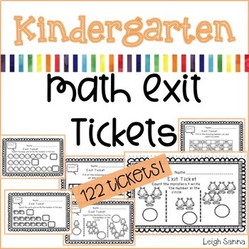Kindergarten Math Exit Tickets