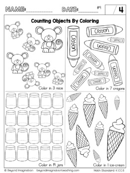 kindergarten math worksheets count to tell the number of objects common core