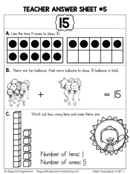 Kindergarten Math Worksheets Compose and Decompose Numbers Common Core