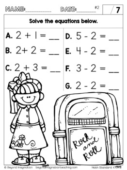 kindergarten math worksheets addition and subtraction
