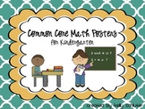 Kindergarten Common Core Math Posters with I Can statements