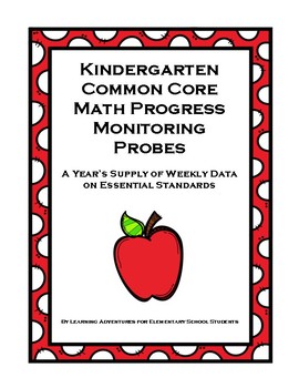 Preview of Kindergarten Math Common Core Progress Monitoring Assessment Pack