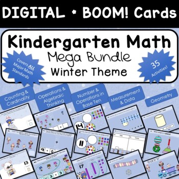 Preview of Kindergarten Common Core Math Standards BOOM cards MEGA BUNDLE!