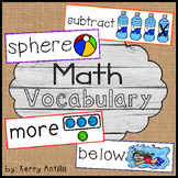 Kindergarten Math Vocabulary Cards