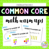 Kindergarten Common Core Math Warm Ups Bundle
