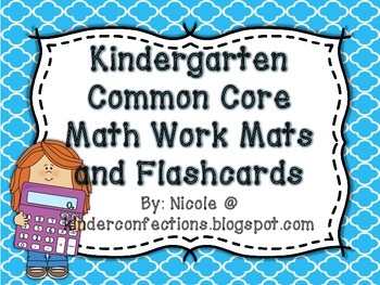 Preview of Kindergarten Common Core Math Workmats, Centers, and Flashcards