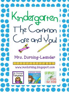 Preview of Kindergarten Common Core Math and ELA Guide