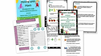 Preview of Kindergarten Common Core Operations and Algebraic Thinking and NBT Bundle