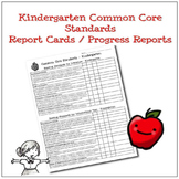 Kindergarten Common Core Progress Report