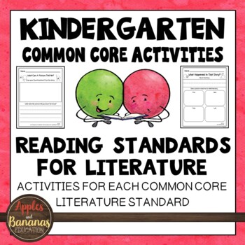 Preview of Kindergarten Reading Standards for Literature Activities