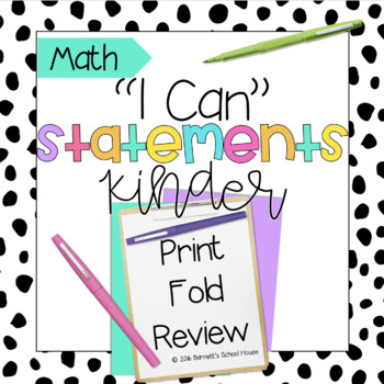 Preview of I Can Statement Posters | Kindergarten | CC Mathematics | Easy Prep