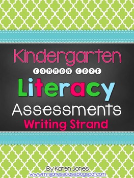 Preview of Kindergarten Common Core Writing Assessments