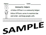 Kindergarten Common Core Writing Community Helpers Police 
