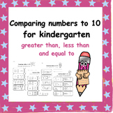 Kindergarten Comparing numbers 1-10, Greater,less than and
