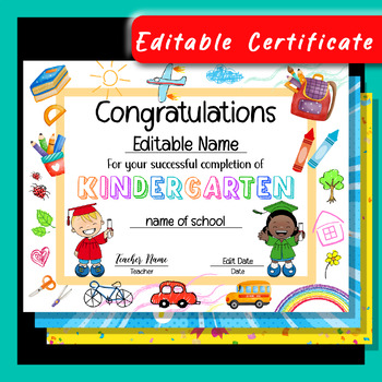 Kindergarten Completion Certificate/Kindergarten Graduation Certificate ...