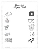 Kindergarten Computer Rhymes Worksheet
