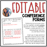 EDITABLE Conference Forms