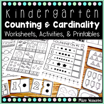 Preview of Kindergarten Counting And Cardinality Worksheets Activities And Printables