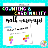 Kindergarten Counting & Cardinality Math Warm Ups