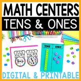 Kindergarten Counting Tens and Ones Math Centers, Place Va