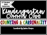Kindergarten Common Core Counting & Cardinality Assessments