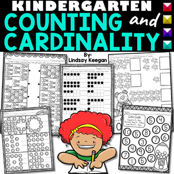 Preview of Kindergarten Math Activities and Numbers Worksheets for Counting and Cardinality