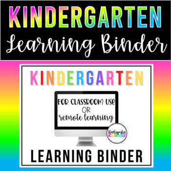 Preview of Kindergarten Curriculum Learning Binder ELA Math Writing Resources ENTIRE YEAR