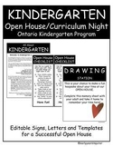 Kindergarten Curriculum Night/Open House (Ontario)