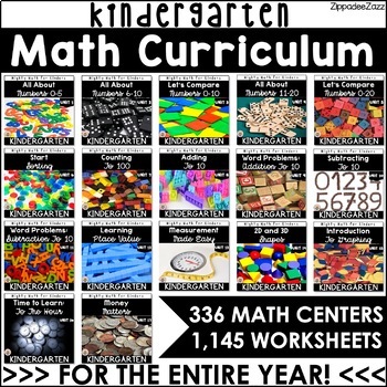 Preview of Kindergarten Math Curriculum For The Year BUNDLE